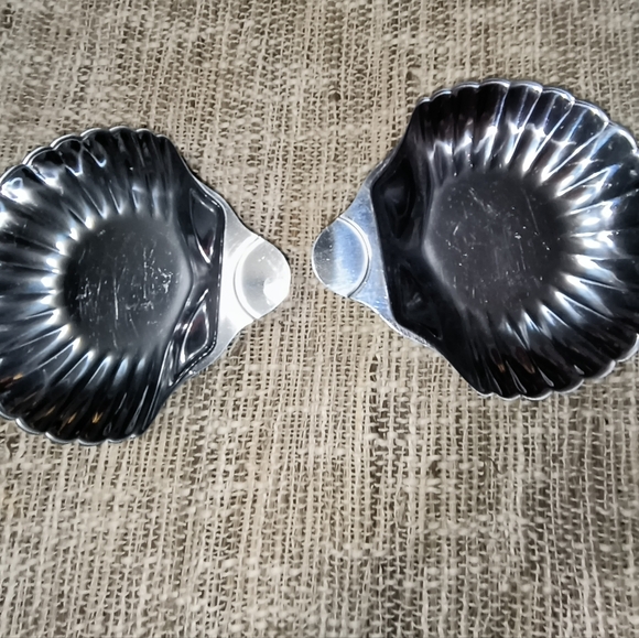 Set of 2 Vintage Ace Stainless Steel Japan Clam Shells - Picture 3 of 6